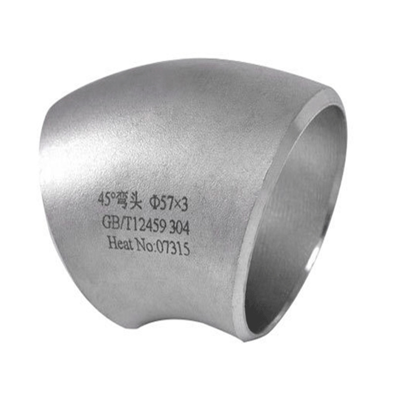 Elbow 45 ° Butt Weld 40s 316 Feistis feadán cruach dhosmálta sábháilte agus saor ó sceitheadh