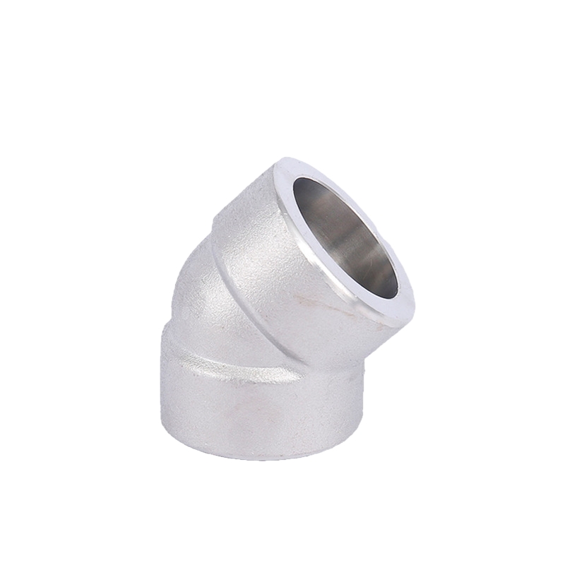 45 ° Soicéad Weld Elbow Feistis Píobán Cruach Dhosmálta Cruach Dhosmálta