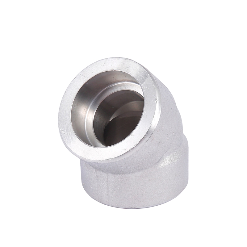 45 ° Soicéad Weld Elbow Feistis Píobán Cruach Dhosmálta Cruach Dhosmálta