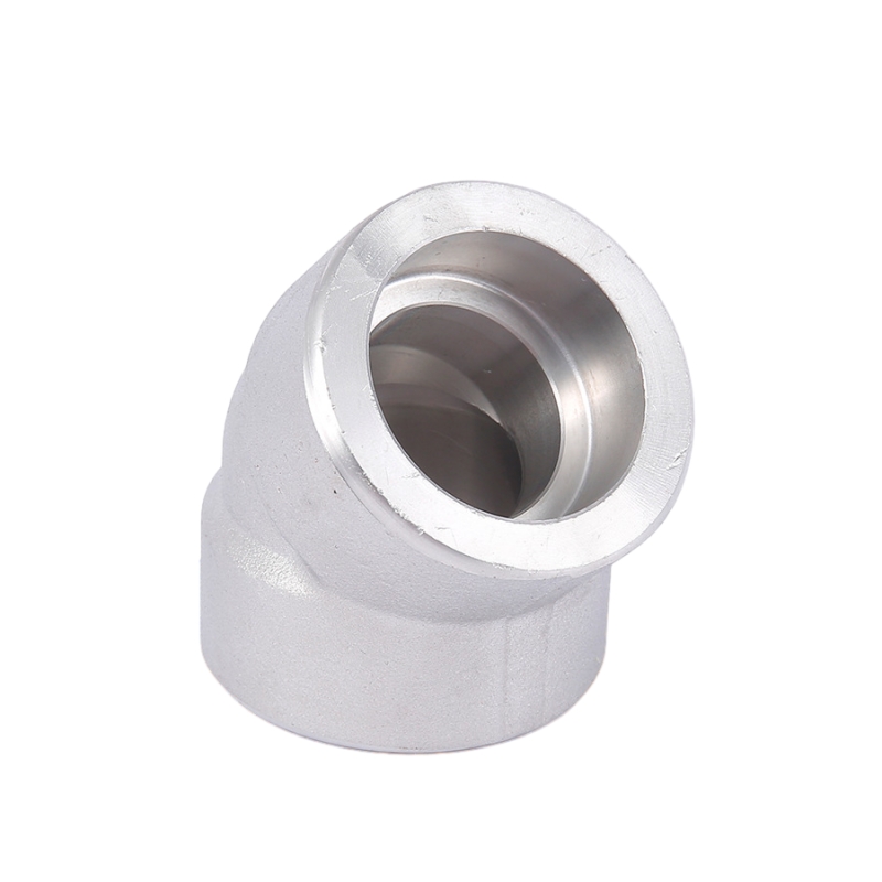 45 ° Soicéad Weld Elbow Feistis Píobán Cruach Dhosmálta Cruach Dhosmálta