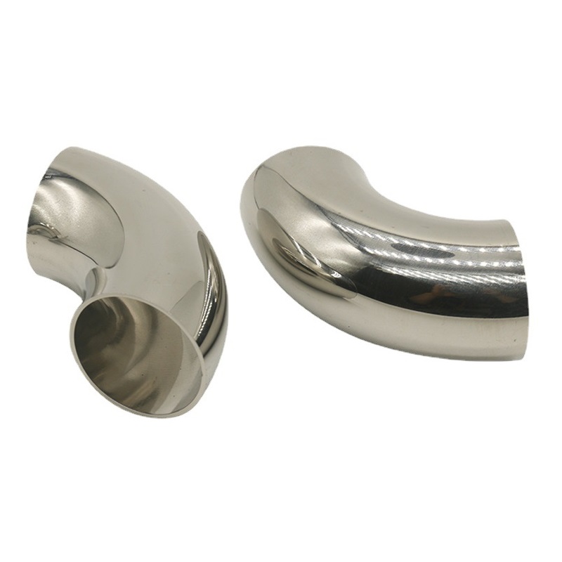 Cruach dhosmálta Tá Weld Weld Weld Brushed 90 ° Ga Gearr (SR) Bends Feadán